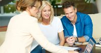 Real Estate Agent with Clients Salem Oregon